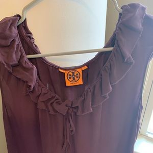 Tory Burch Eggplant Blouse Shirt M